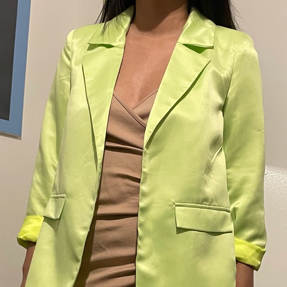 Neon yellow blazer
